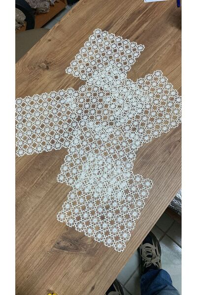 Çt Çeyizci Tekstil 6 Parça Salon Vitrin Peçetesi Sehpa Takımı, Masa Örtüsü 6 ...