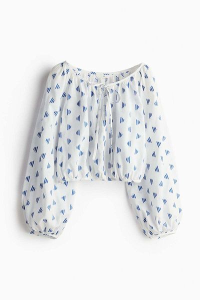 H&M Balloon-sleeved blouse