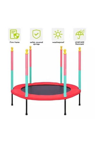 Fitness World Trampoline For Outdoor And Indoor With A Safe And Strong Mesh For A Fun And Safe Time