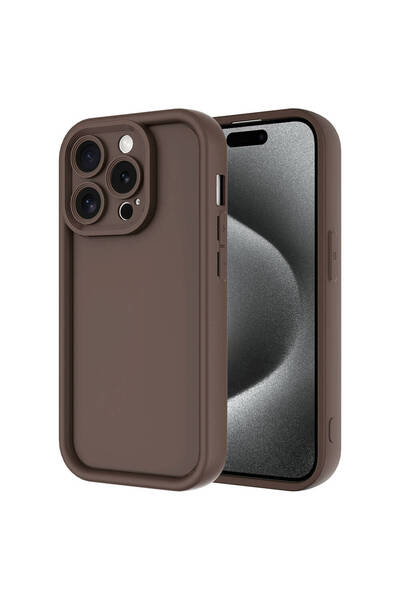 UnDePlus Apple iPhone 15 Pro Kılıf Kamera Korumalı Kalın Kenarlı Viera Siliko...