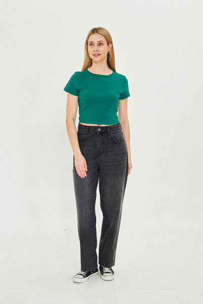 Dİ GİYİM RİBANA KISA KOL CROP