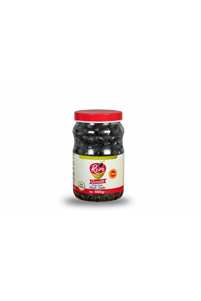 Rem 1000 gr Yağlı Siyah Zeytin 321/380 (XS/2XS) Kalibre