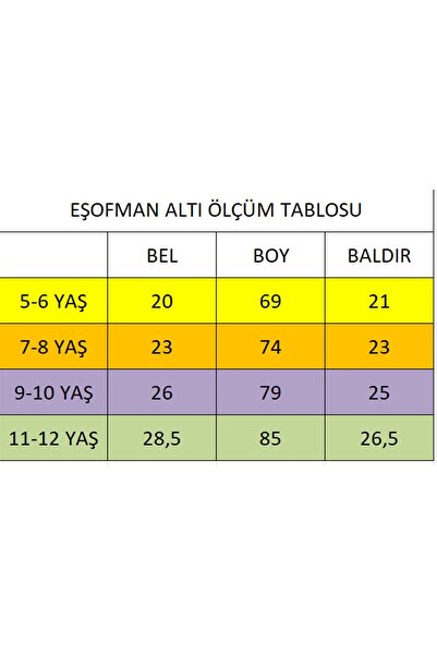 Genel Markalar Çocuk Kışlık Kalın 3 iplik Eşofman Altı