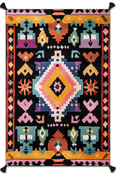 Rugs Modern Halı سجادة غرفة المعيشة المزخرفة بقاعدة منسوجة عرقية متعددة الألو...