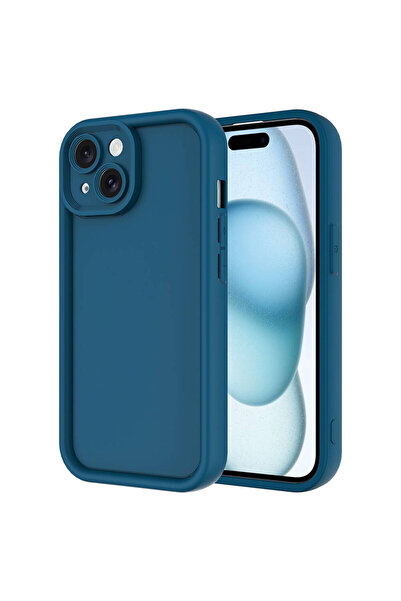 UnDePlus Apple iPhone 14 Kılıf Kamera Korumalı Kalın Kenarlı Viera Silikon Case