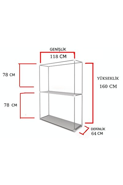 BurakBezDolap Çelik Profilli Yorgan Hurcu Bez Dolap Yüklük Gardırop Kırmızı