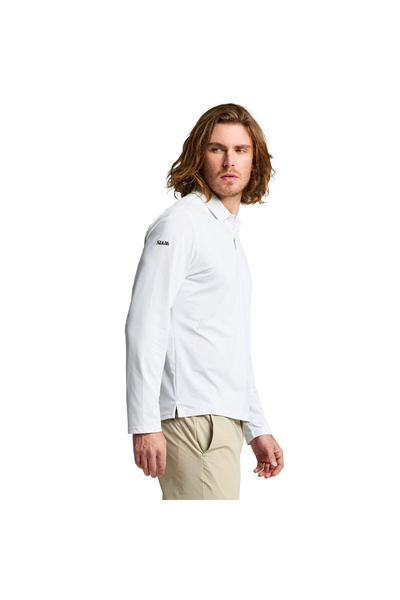 Slam Tricou alb pentru bărbați Tech Pique Polo Ls BĂRBAȚI T-SHIRT A108005S01