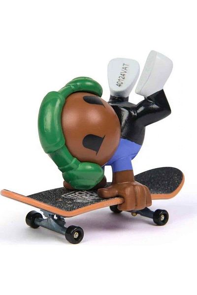 Tech Deck لوح تزلج SK8 Crew Figured Finger S1 - أخضر مع سماعات الرأس