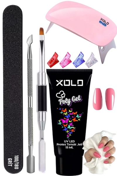 xolo Evde Polijel Kalıcı Oje Yapma Seti Kolay Oje Seti Tips Tırnak Oje Full Set