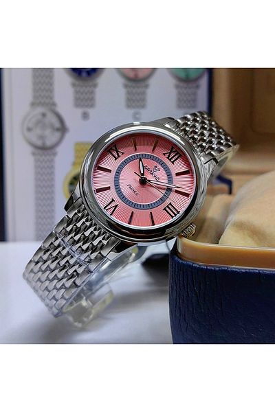 Raymond Steel Pink Women's Wristwatch