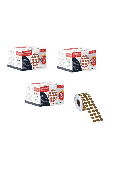 Tanex ЕТИКЕТКА 10 ММ КРАФТ 5000 ШТ. (ТРИ КОРОБКИ)