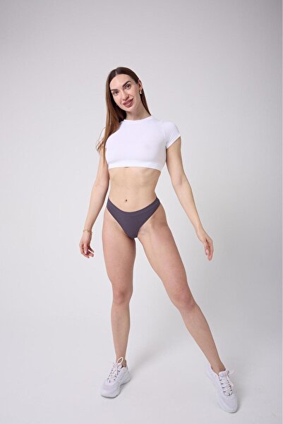 MİSTİRİK Navelli Μοντέλο Πλεκτό Άνευ ραφής Μαλακό Υφασμάτινο Μοντέλο Εσωρούχων Σκούρο Γκρι Χρώμα