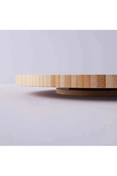 holy Bamboo Rotating Pizza Cake Cake Presentation Holder