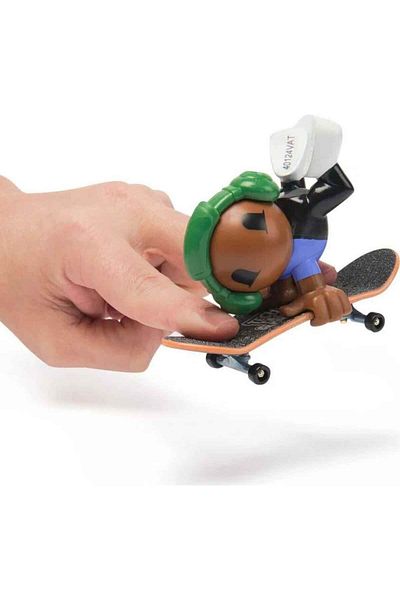 Tech Deck لوح تزلج SK8 Crew Figured Finger S1 - أخضر مع سماعات الرأس
