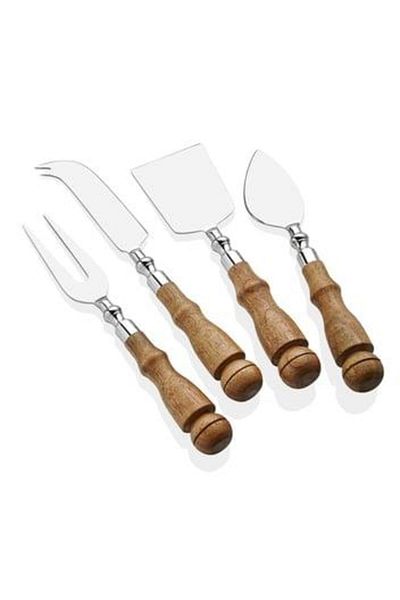 The Mia Woody Cheese Serving Set 4 Pieces