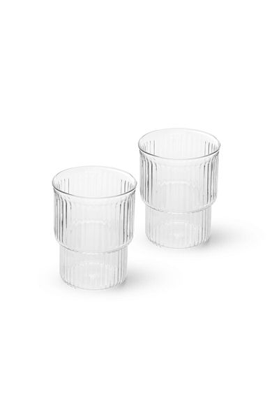Fissman Tumbler Glass Set of 2 370mL, Borosilicate Glass | Dishwasher and Microwave Safe