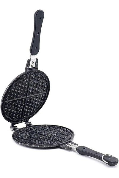 İLİVA Luxury Casting Waffle Maker - Bakelite (Plastic) Handle Stovetop Waffle Pan