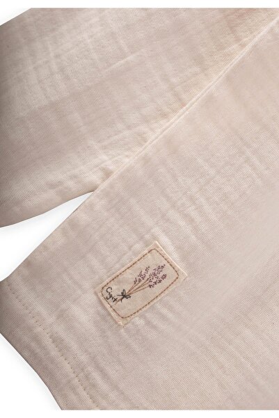 Cigit 8-12 Years Natural Bohemian Oversize Blouse and Floor-Length Suit