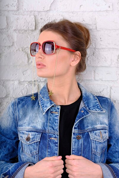 New Obsessions Palermo Gold Color Glasses Chain with Star Detail