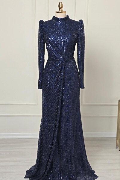 Yonca Moda Evi Lacivert Cam Taş T.Abiye 6145