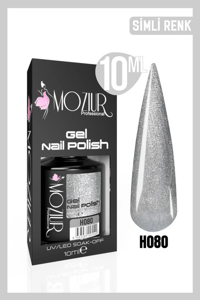 MOZIUR H080 (SİMLİ RENK) Uv Led Kalıcı Oje 10ml