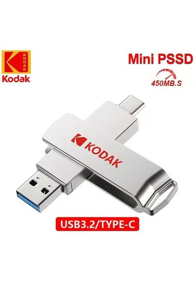 Kodak X203 - سرعة عالية 450 ميجا بايت في الثانية مع إدخال 128 جيجا بايت من النوع C وUSB 3.2 مناسب لجميع الأجهزة لجهاز iPhone 15/16