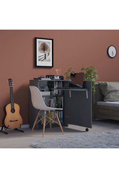 asratrend Çalışma Odası Fonksiyonel Kitaplık + Katlanır Masa MD002