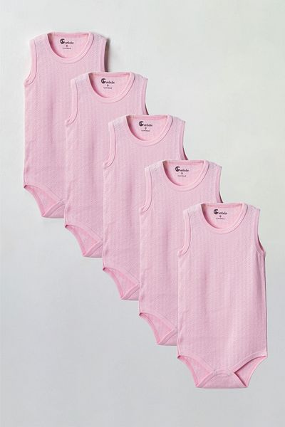 CemBebe Large Size Children's Snap Bodysuit 2-3-4-5-6-7 Years Old Children's Bodysuit (5 Pieces)