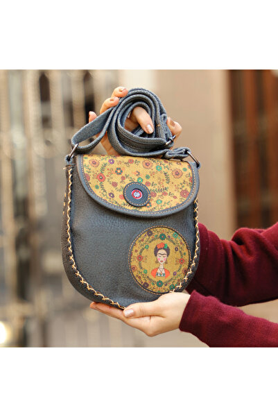 HOODİEMOUSE Classic Frida Cross Braided Shoulder Bag Ethnic Bohemian Style - ...