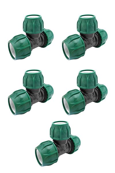 POELSAN Kangal Pipe Coupling - Irrigation Tee 32X32X32, 5 Pieces