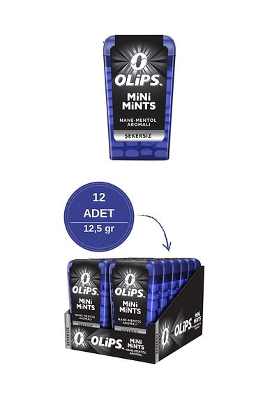 Olips Mini Mints Sugar-Free Mint & Menthol Flavored Confectionery 12.5 Gr - 12 Pieces