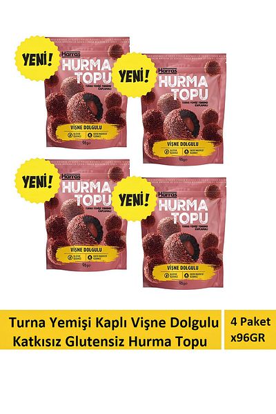 Harras Crane Lush Seed Covered Cherry Filled Dates Balls 96 g X 4 Pcs