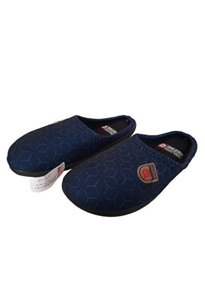 GEZER Мъжки тъмносини раирани ортопедични домашни чехли за всеки ден