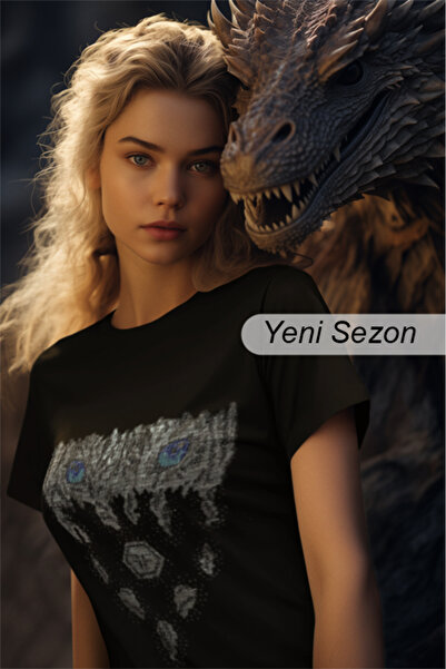 Cyrstal Taşlı Büyük Beden Bisiklet Yaka Kısa Kollu Pamuk Şık Siyah Kadın T-shirt