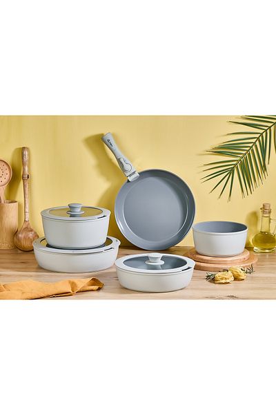 FALEZ Auris X Large 9 Piece Gray Pot Set