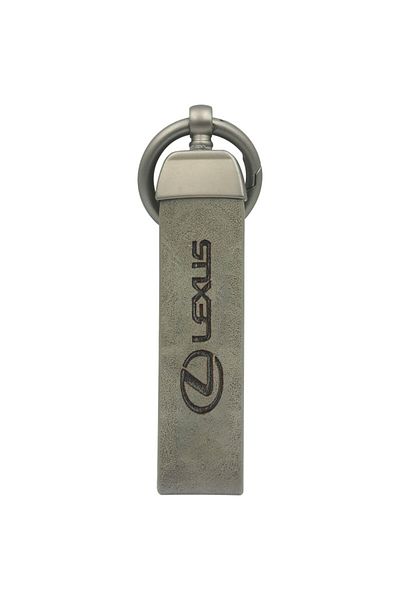 Lexus Car Keychain with Metal Ring, PU Leather Strap, 9cm - LEXUS Logo, Home & Car Use, 1 PCS