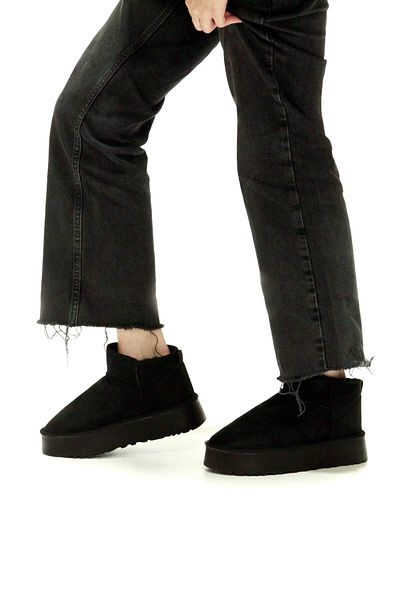 LETAO Puffy Women's Tan Suede Sheepskin Thick Sole Winter Boots
