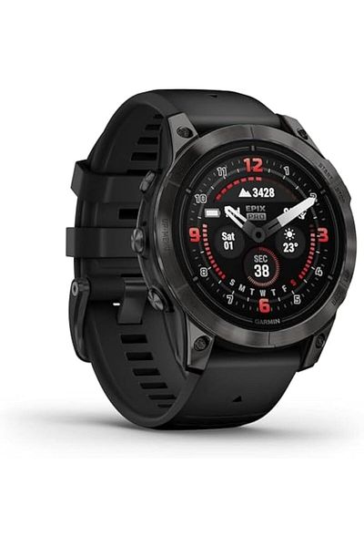 Garmin EPIX PRO (GEN 2) SAPPHIRE EDITION- 47MM -CARBON GRAY DLC TITANIUM WITH BLACK SILICONE BAND