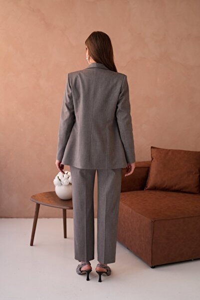 nodilife Light Brown Single Button Classic Suit