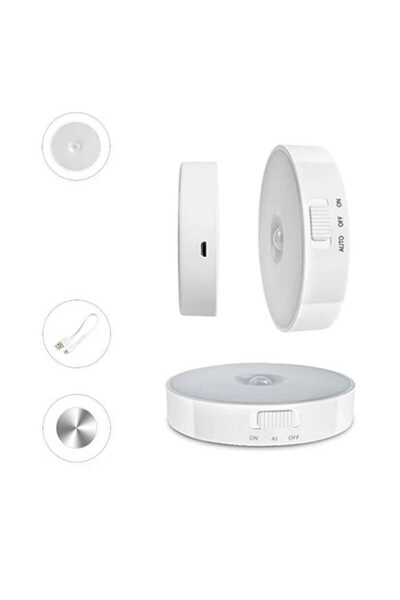 lawrenceshop Usb Şarj Edilebilir Mıknatıslı Led Işık Lamba Dolap Içi Ev Lamba