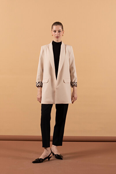 Stilife Камінь Колір Шаль Комір Блейзер Куртка