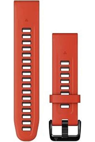 Garmin QUICKFIT 20 WATCH BANDS FLAME RED/GRAPHITE SILICONE BAND