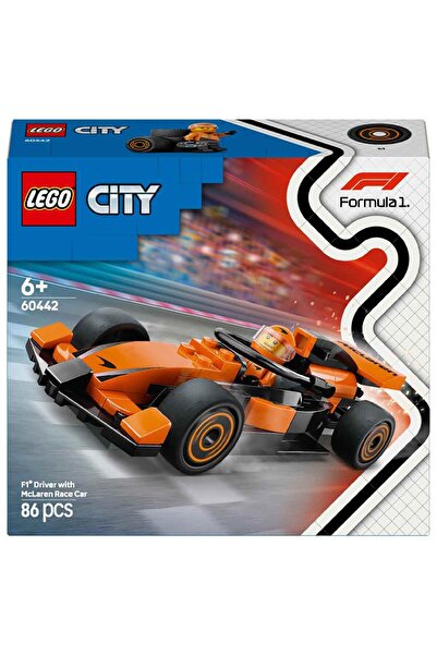 LEGO City McLaren Yarış Arabalı F1 Sürücüsü 60442 - 6 Yaş ve Üzeri Çocuklar için Mini Yar