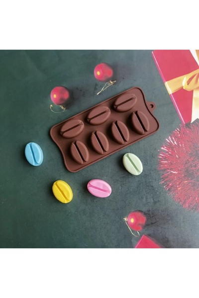 Siliko World قالب صابون الشوكولاتة والثلج والشموع من السيليكون لحبوب القهوة