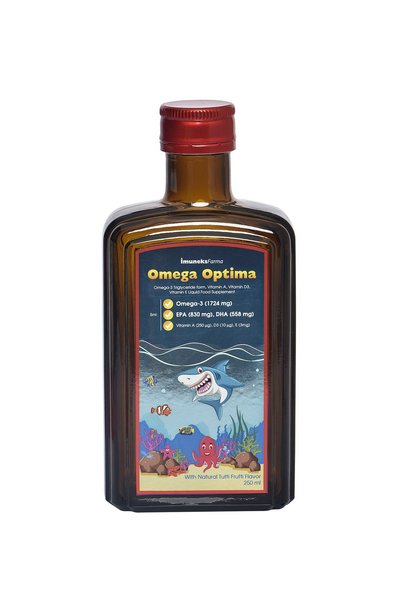 Imuneks Farma Liquid with Omega-3, Vitamin A, Vitamin D3, Vitamin E in the Form of Omega Optima 250 ml