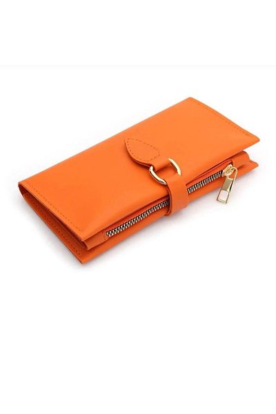 şeffafavm Orange Leather Wallet
