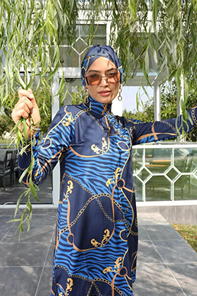 REMSA Likralı Tam Kapalı Tesettür Mayo 268-514 Lacivert