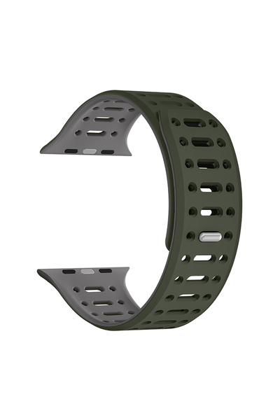 UnDePlus İphone Watch 7 8 9 10 Serisi 41mm Kordon Renkli 3Delikli Esnek Silik...