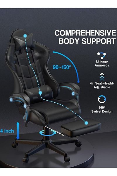 Cady One Gaming chair with adjustable leather backrest and comfortable headrest