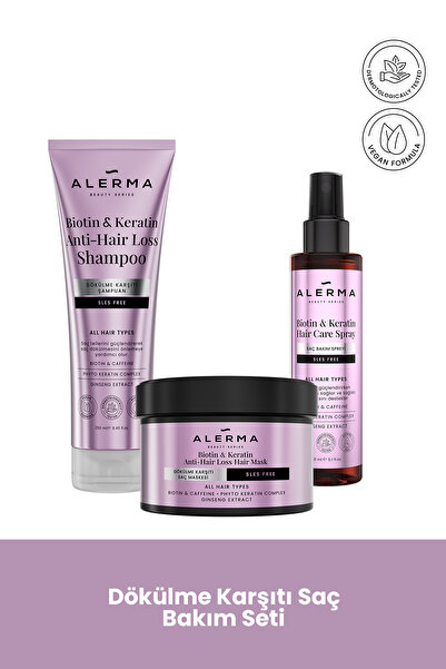 Alerma Biotin & Keratin Dökülme Karşıtı Sülfatsız Saç Bakım Seti